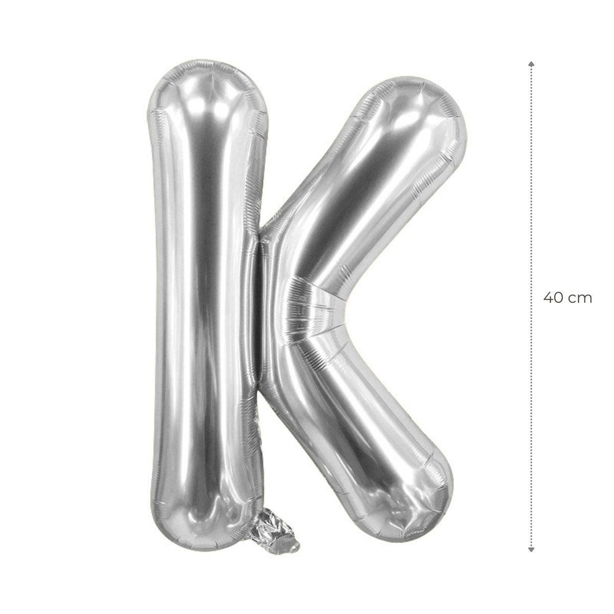 Buchstabenballon K Silbrig Geburtstagsparty Ballon Folienballon 40cm