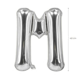 Buchstabenballon M Silbrig Geburtstagsparty Ballon Folienballon 40cm