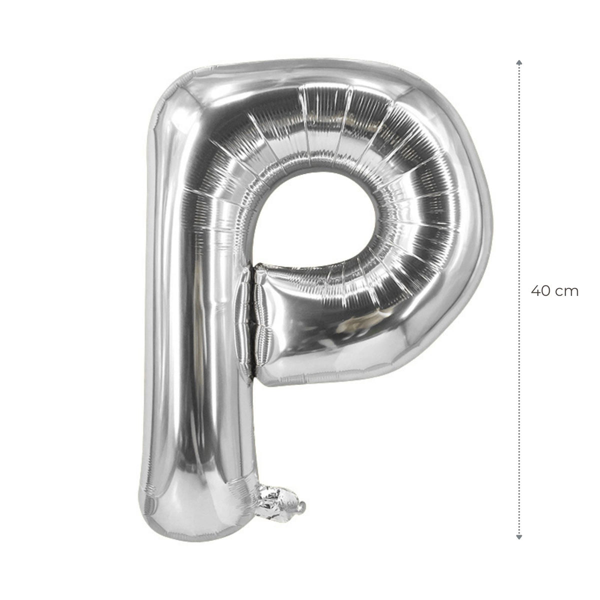 Buchstabenballon P Silbrig Geburtstagsparty Ballon Folienballon 40cm