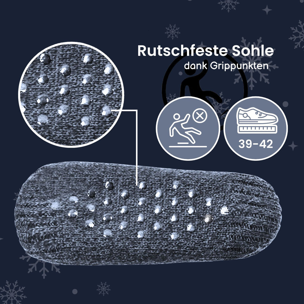 Hausschuhe Gr. 39-42 Fuzzy-Socken Pantoffeln Wintersocken Kuschelsocken