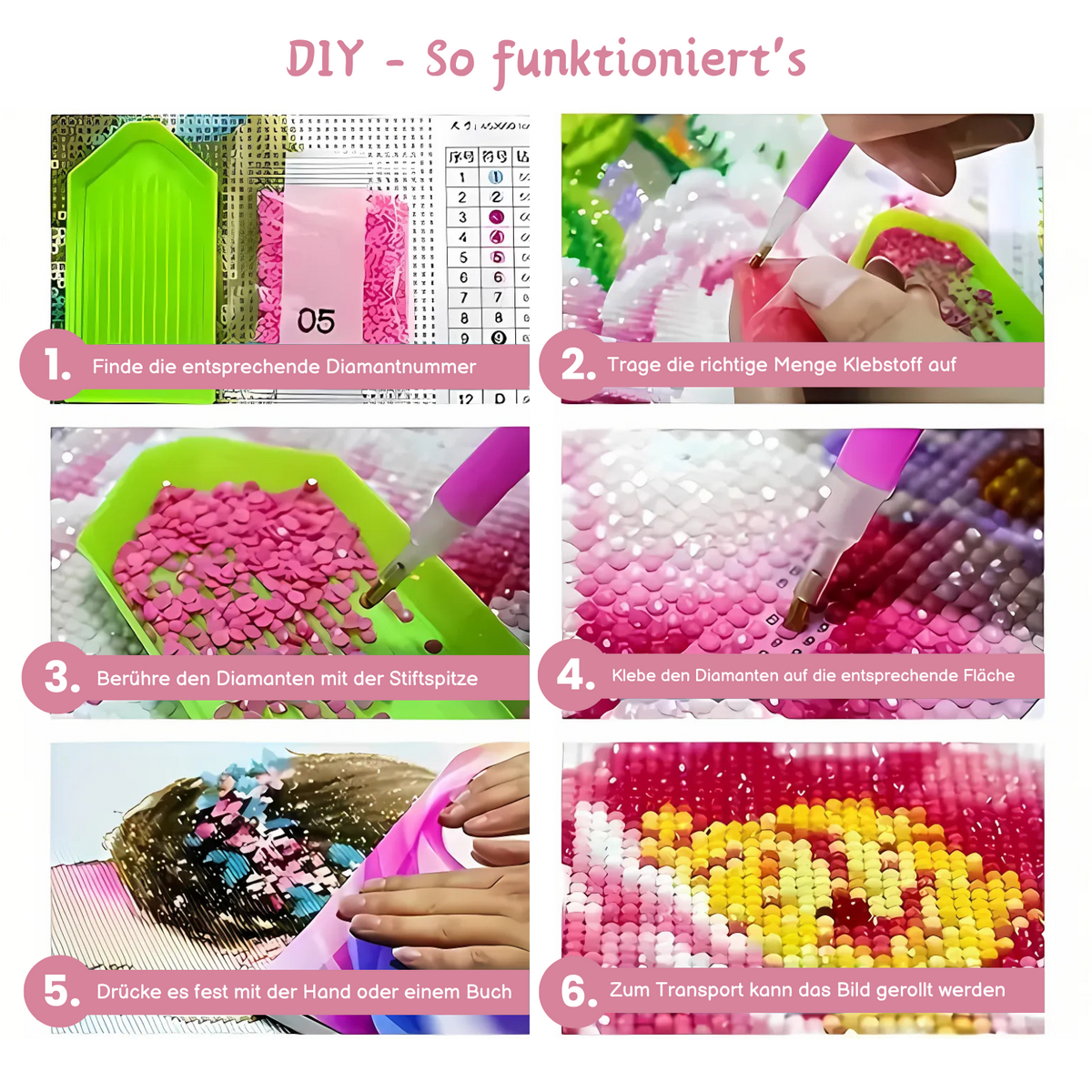 Bastelset Strasssteinbild DIY-Diamantgemälde Diamantmalerei Diamond Painting