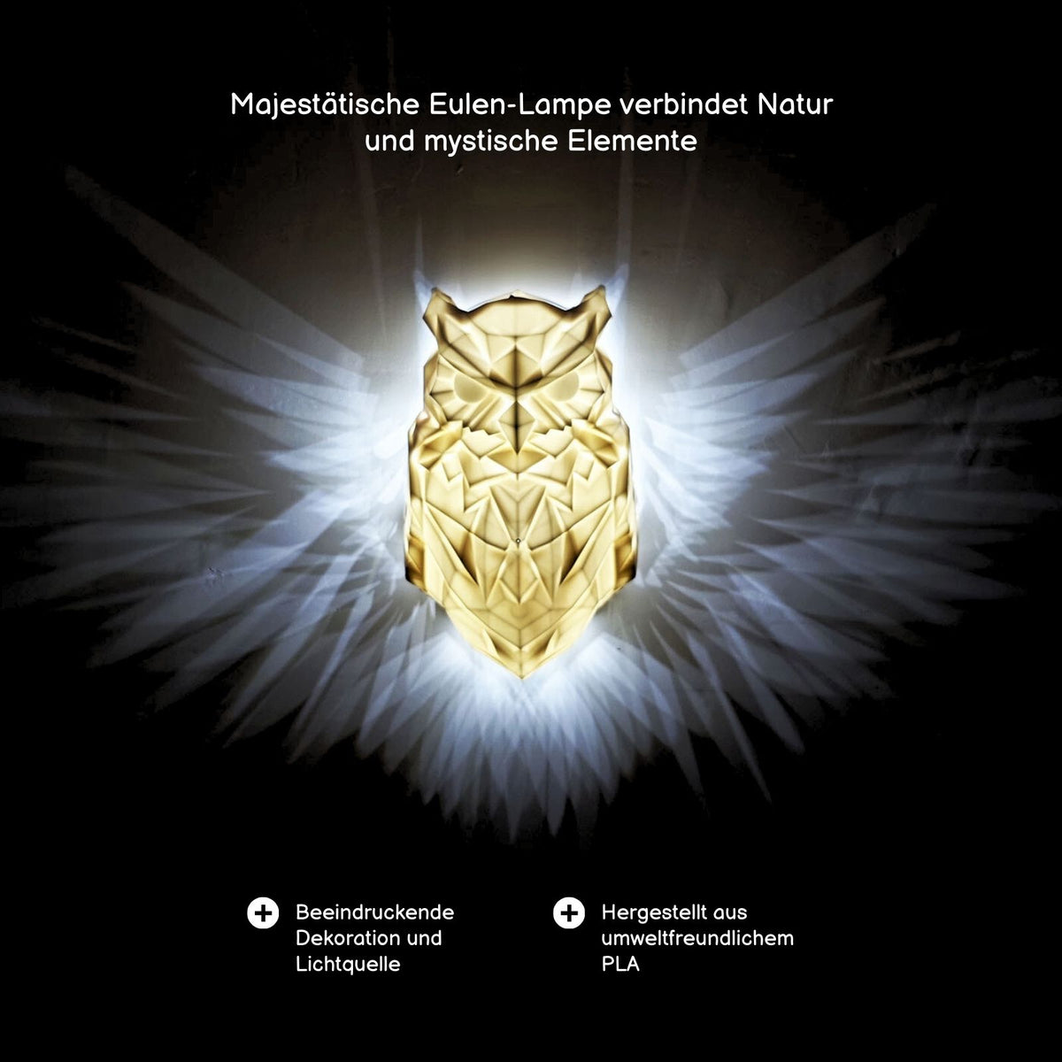 Eulen-Lampe Nachtlicht Dekorationslampe Wandlampe Wandleuchte Dekoration