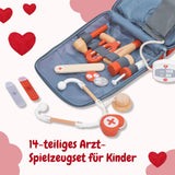 Arzt-Spielzeug-Set für Kinder Doktor-Set Holz-Kinderspielzeug Arztkoffer Doktorkoffer