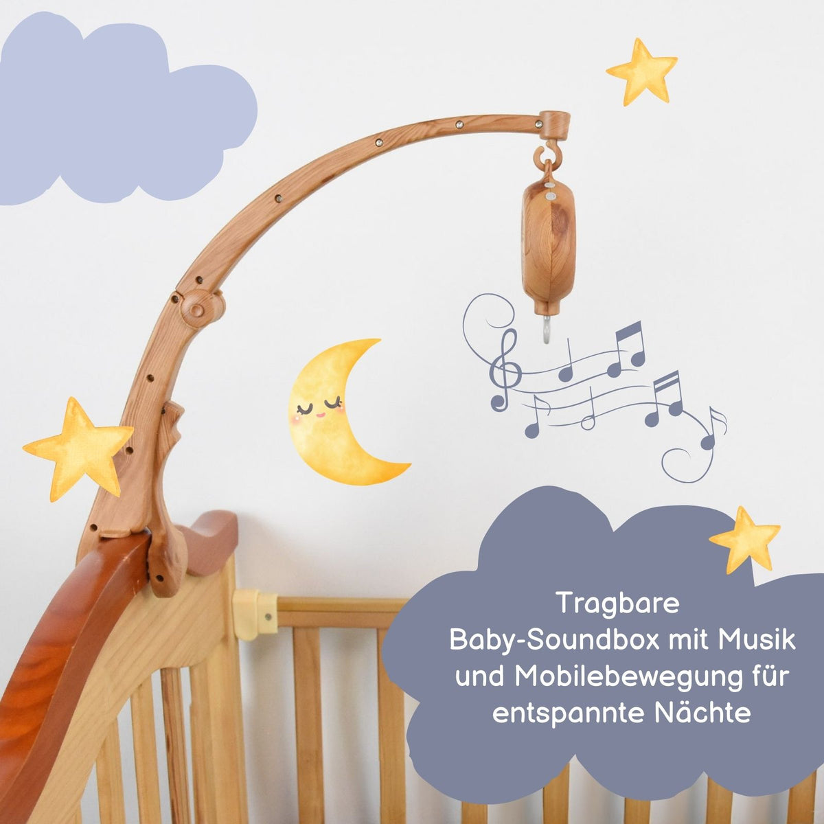 Baby-Soundbox Tragbare Baby-Musikbox Einschlafhilfe mit Musik Spieluhr