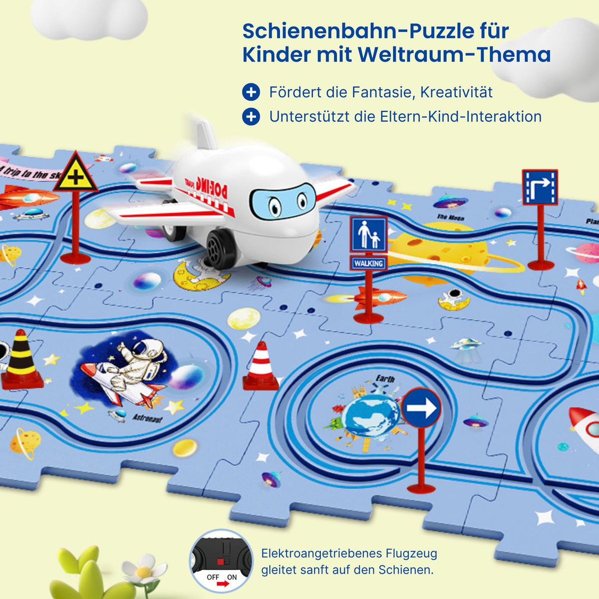 Kinderspielzeug Lernspielzeug Elektrisches Schienenbahn-Puzzle für Kinder