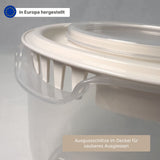 Messbecher mit Rühr-Deckel Messkanne Rührbecher Messbehälter