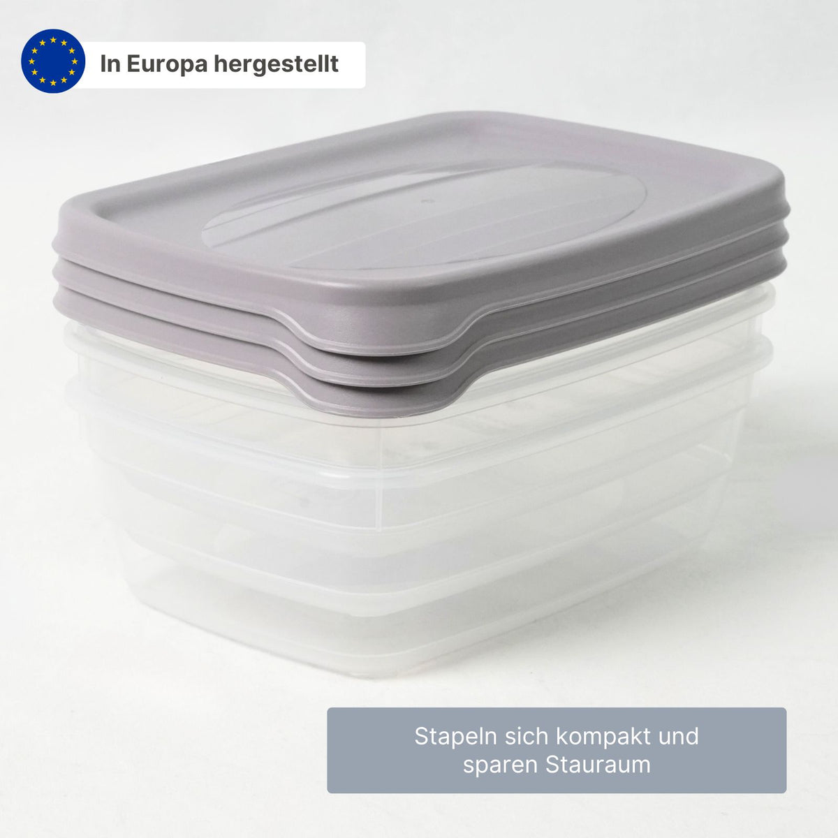 3er-Set Aufbewahrungsdosen Frischhaltedosen Boxen Meal-Prep-Dosen