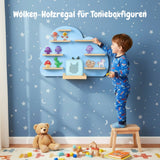 Wolken-Holzregal für Toniebox und Toniefiguren Spielzeug-Wandregal