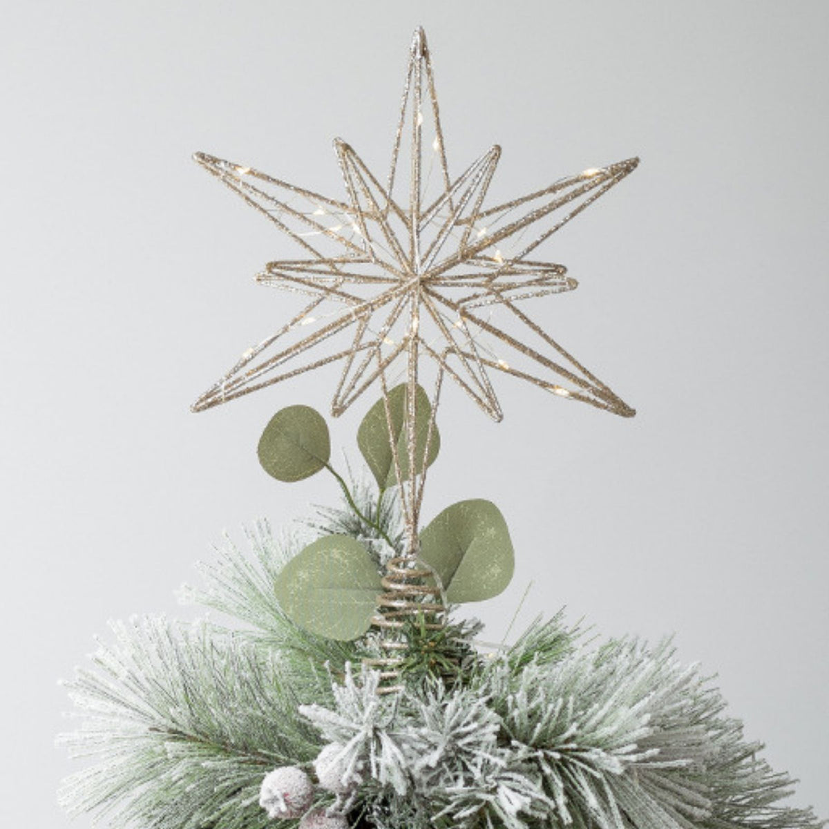 Christbaumspitze LED-Stern Weihnachtsbaumschmuck Weihnachtsdeko