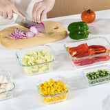 8er Set Glas-Vorratsdosen mit Deckel Frischhaltedosen Meal-Prep-Boxen