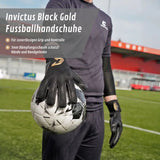 Fussballhandschuhe Invictus Black Gold Gr. 9.5 Torwart Goalie Handschuhe