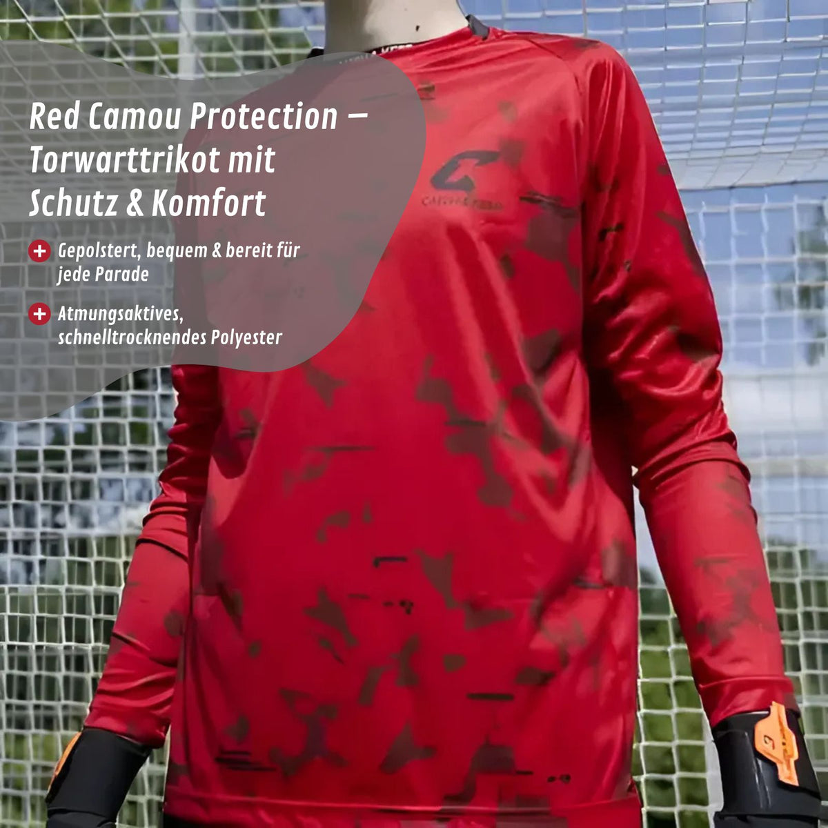 Trikot Red Camou Protection Torwarttrikot Gr. M Fussball Shirt