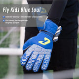 Fussballhandschuhe Fly Kids Blue Soul Gr. 7 Torwart Goalie Handschuhe