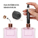 2er-Set Mini-Parfümzerstäuber 8ml Parfum Vaporisateur Matt-Goldig Schwarz