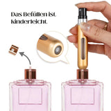 2er-Set Mini-Parfümzerstäuber 8ml Parfum Vaporisateur Matt-Goldig