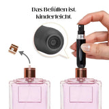 2er-Set Mini-Parfümzerstäuber 5ml Parfum Vaporisateur Goldig Schwarz