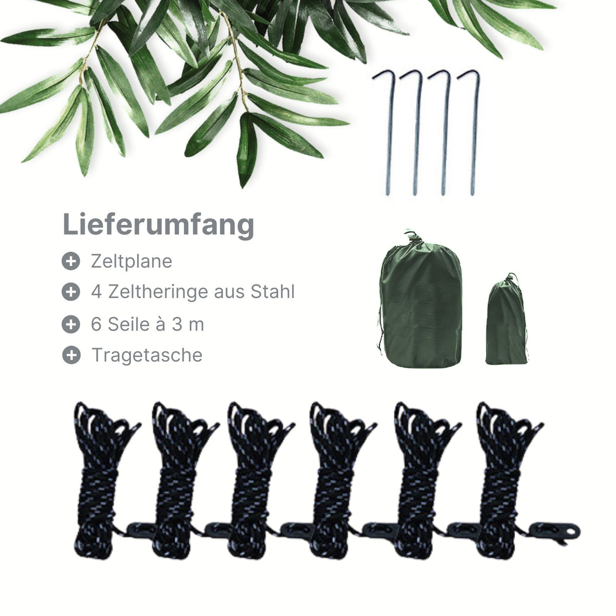 Tarpzelt Schutzplane Trekkingzelt Sonnensegel-Zelt Campingüberdachung