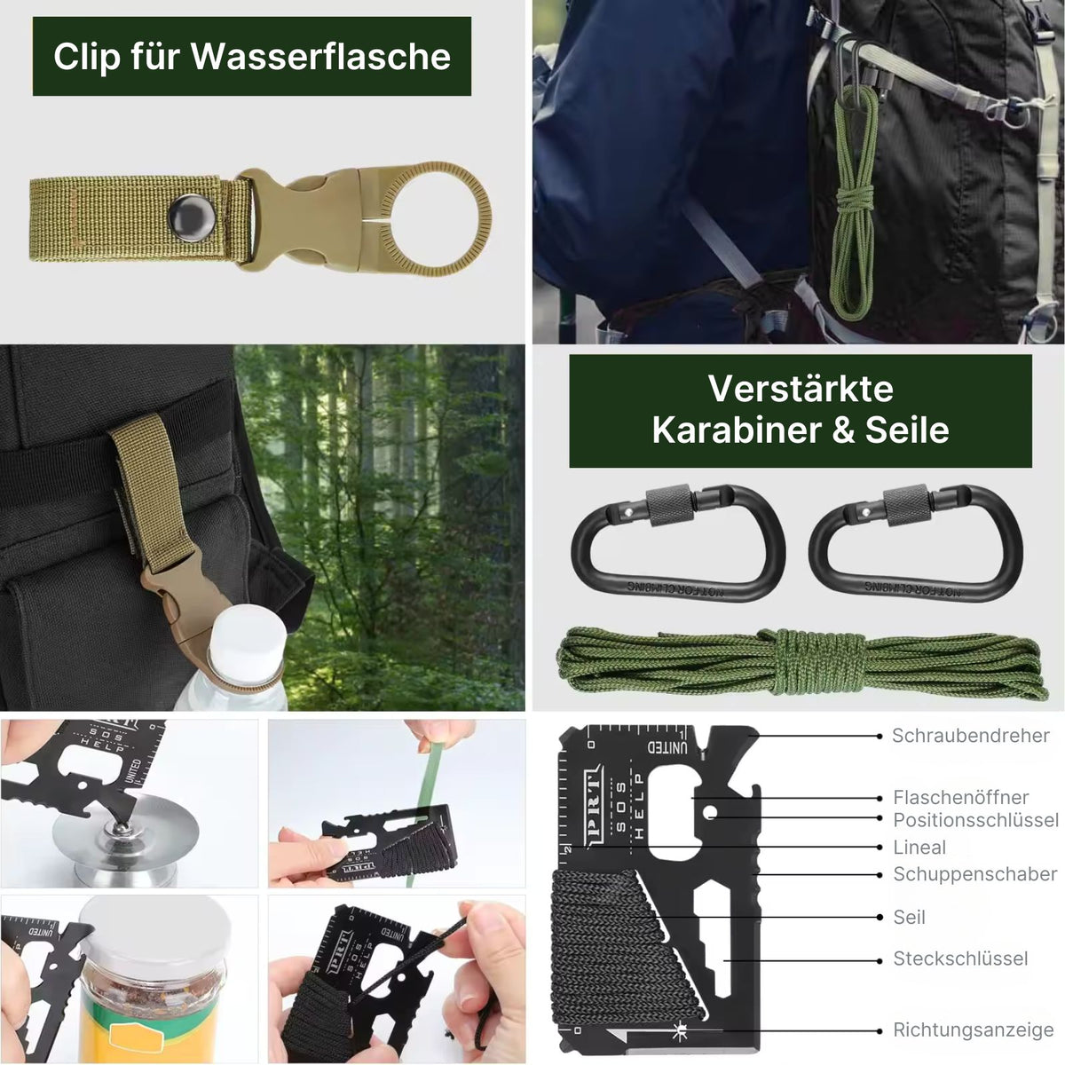 17in1 Survival-Kit Survival-Tools Outdoor-Survival-Box Camping-Ausrüstungskit