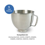 Alternative Edelstahlschüssel für KitchenAid Rührschüssel Teigschüssel