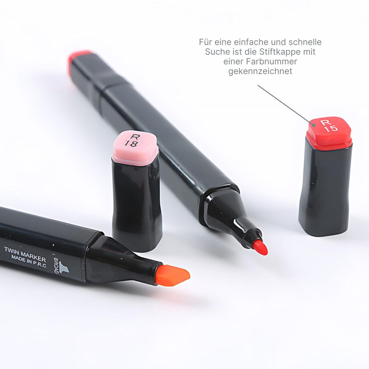 80-tlg. Set Doppelseitige Stifte Twin Marker Dual Marker Doppelspitz-Filzstifte