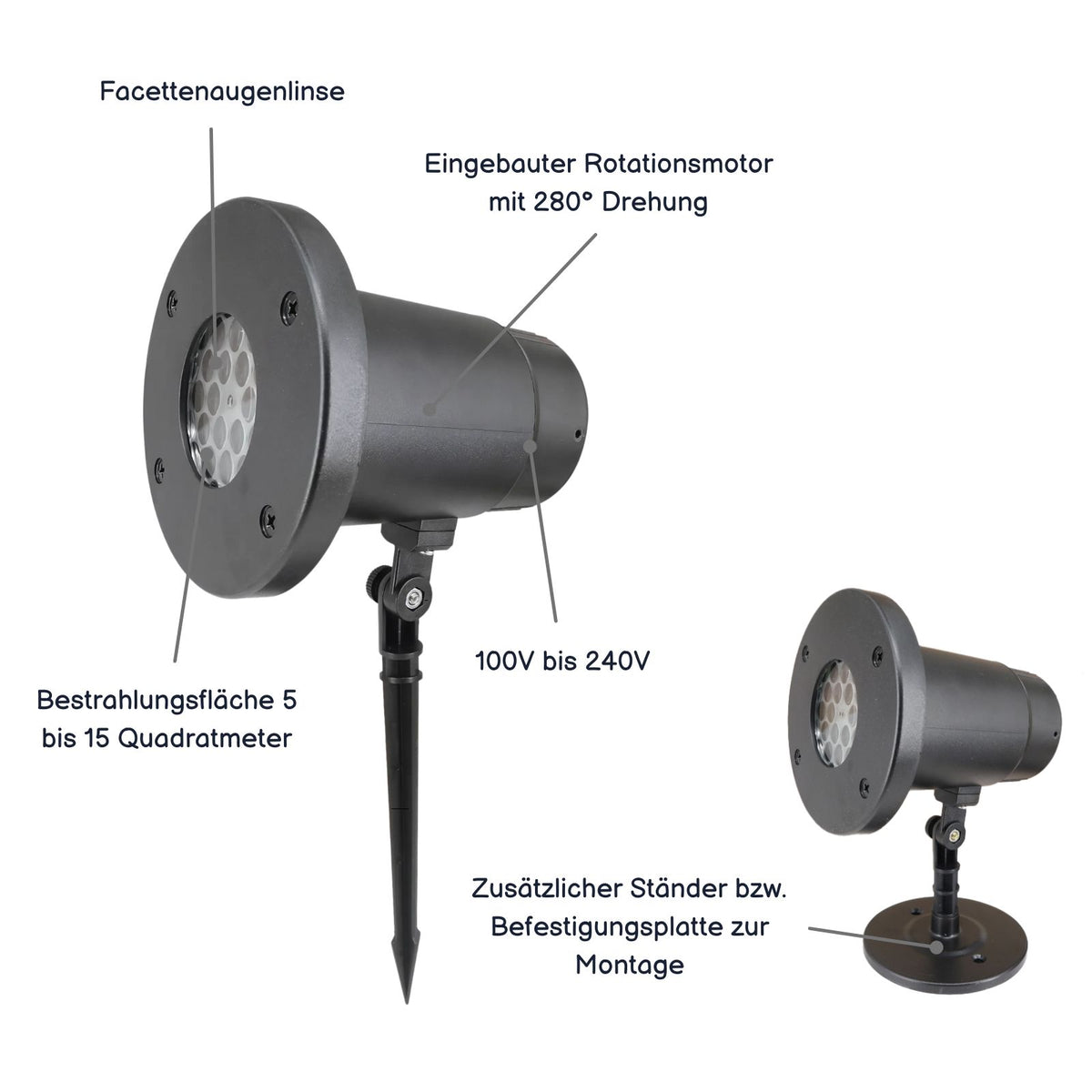 Outdoor-Schneeflocken-Projektor Videoprojektor Beamer LED-Projektorlampe