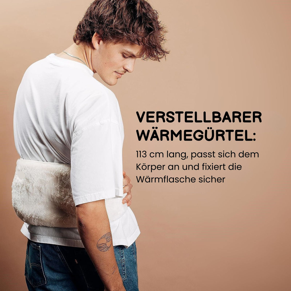 Wärmegürtel- und Wärmflaschen-Set Heizflasche Handwärmer Bauchwärmer