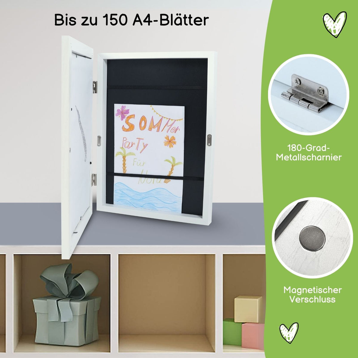 Flip Fotorahmen Bilderrahmen A4 Kunstrahmen Bildhalter Wandrahmen