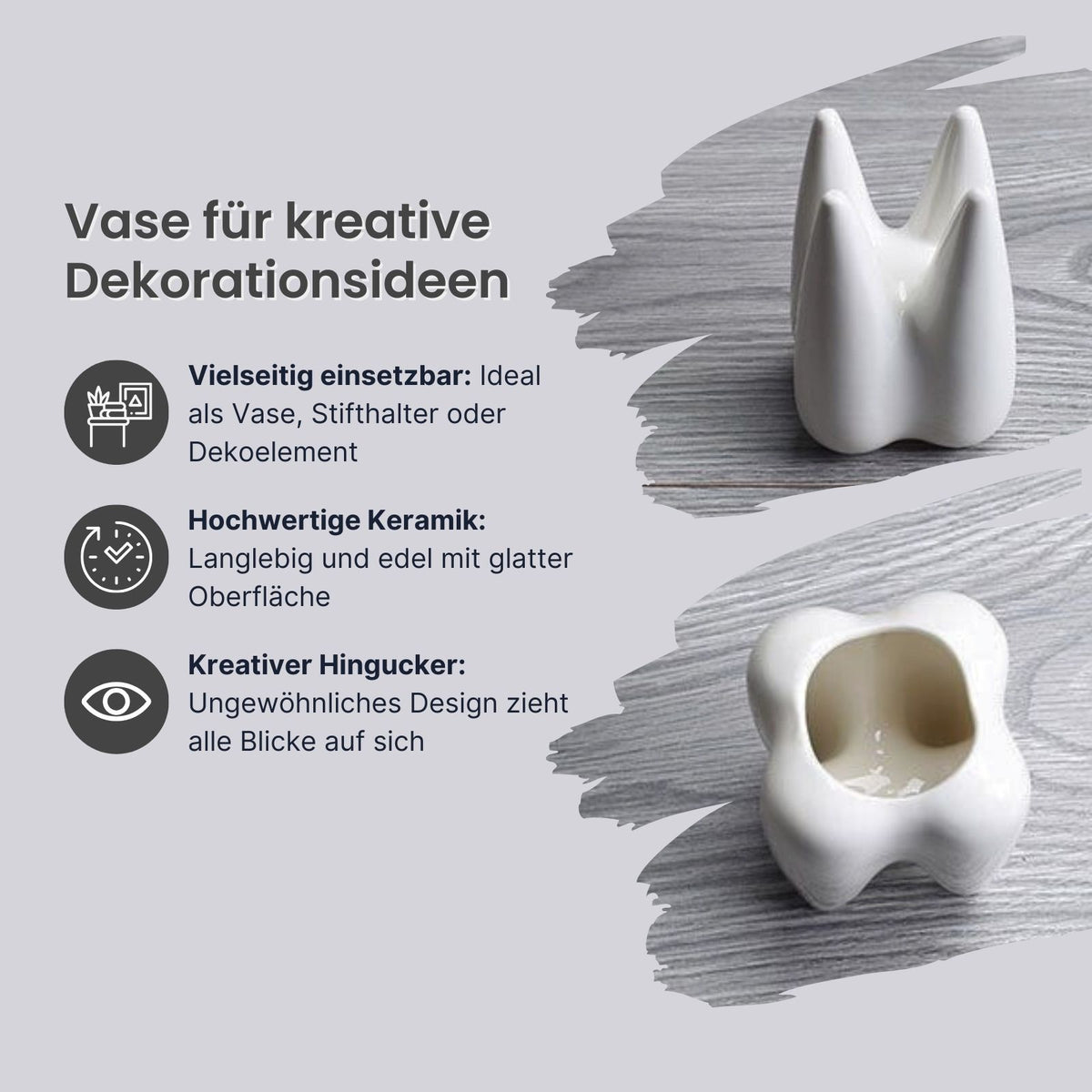 Pflanzenvase Blumentopf Dekovase Stifthalter Keramikvase