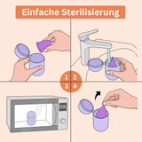 Menstruationstasse + Sterilisator Grösse S Periodenbecher Menstasse