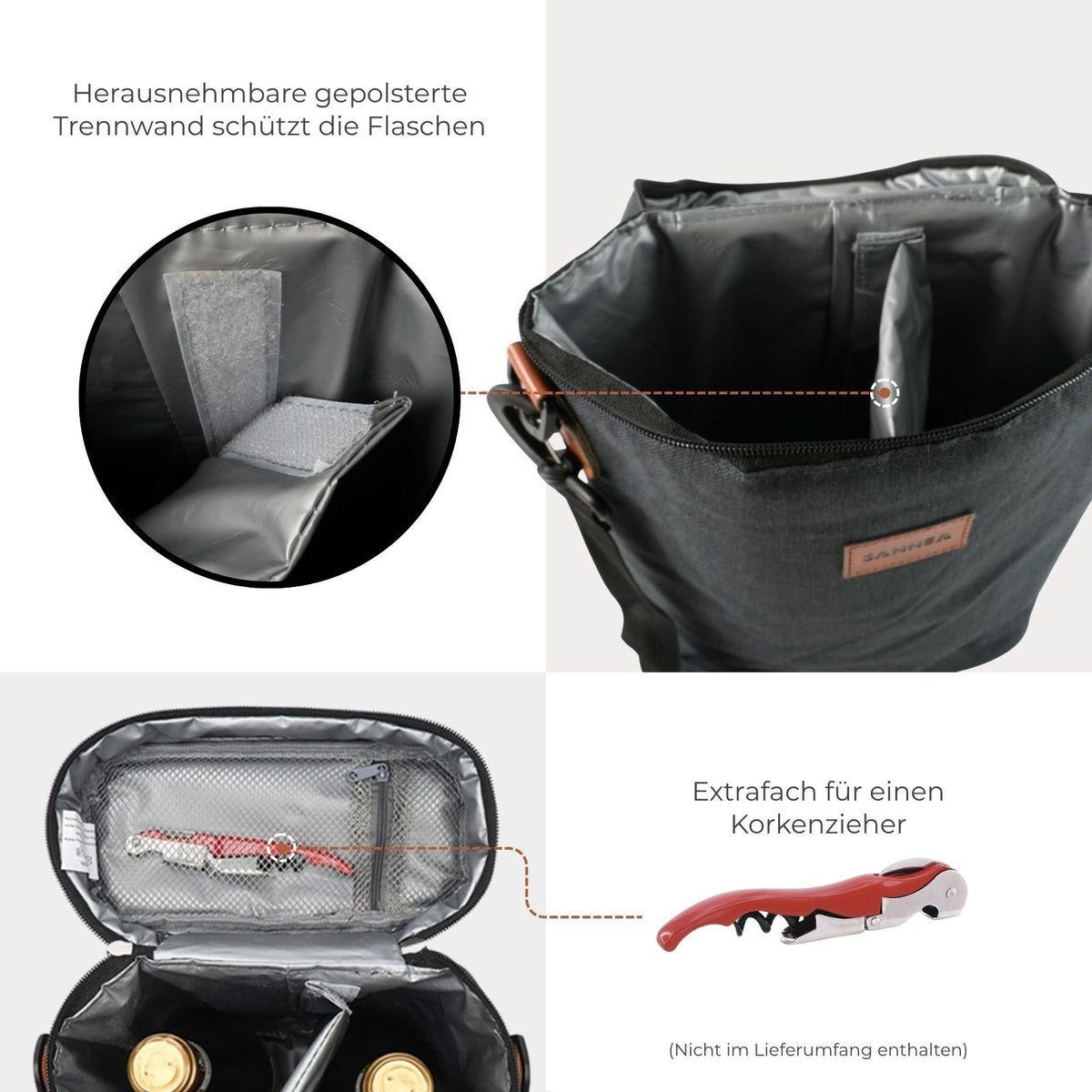 Weinkühltasche Flaschenkühler Aufbewahrungstasche Kühltasche