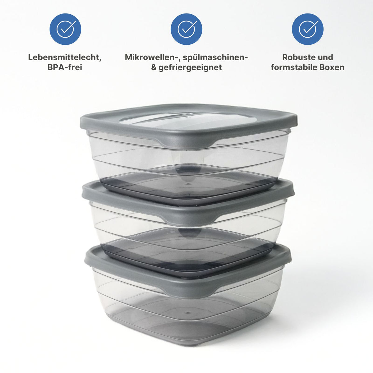 14-tlg. Frischhaltedosen-Set Vorratsdosen Meal-Prep-Dosen Gefrierdosen