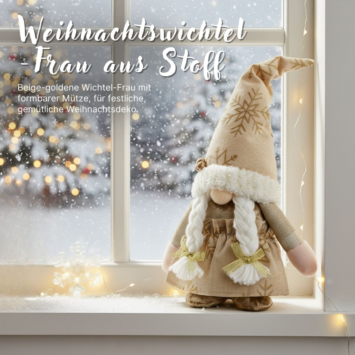 Weihnachtswichtel Frau Nisse Weihnachtsdekoration Dekowichtel Gnom