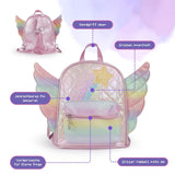 Kinderrucksack mit Flügeln Kindergartenrucksack Glitzer-Rucksack
