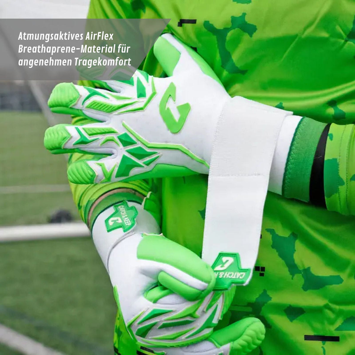 Fussballhandschuhe ViVor Freaky Green Gr. 10 Torwart Goalie Handschuhe