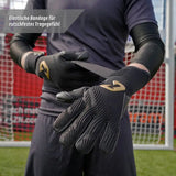 Fussballhandschuhe Invictus Black Gold Gr. 7 Torwart Goalie Handschuhe
