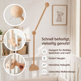 Mobile mit Halterung und Spieluhr Hase Braun Einschlafhilfe mit Musik