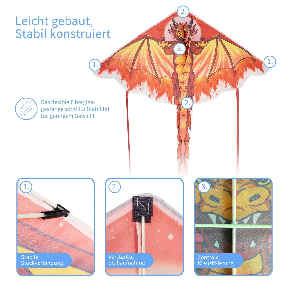 Flugdrachen Einleiner-Drachen Kinderdrachen Kite Outdoor-Drachen