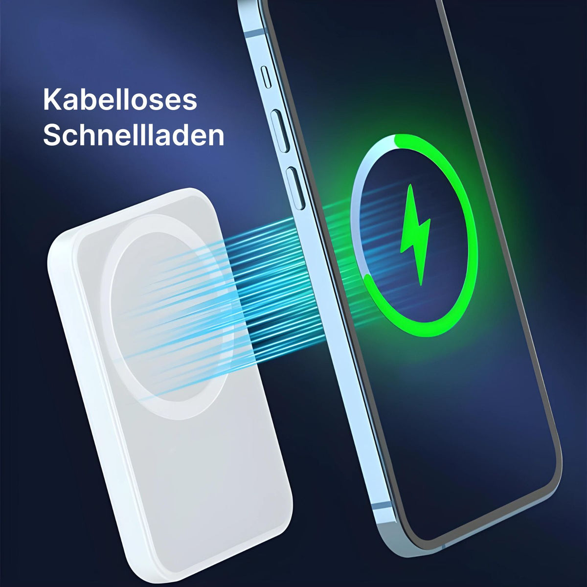 Magnetische Powerbank Kabellose Ladestation PowerCharger Wireless
