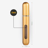 2er-Set Mini-Parfümzerstäuber 8ml Parfum Vaporisateur Matt-Goldig
