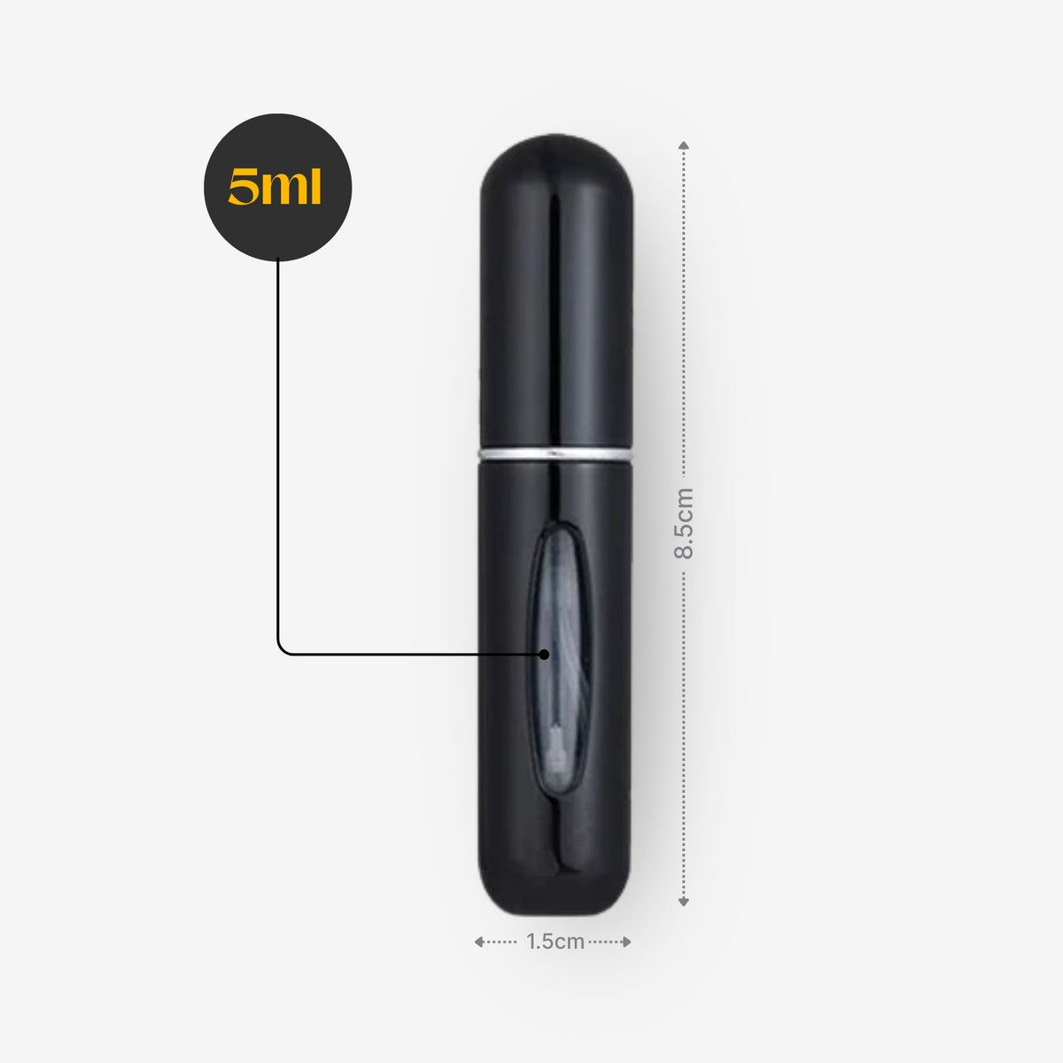 2er-Set Mini-Parfümzerstäuber 5ml Parfum Vaporisateur Goldig Schwarz