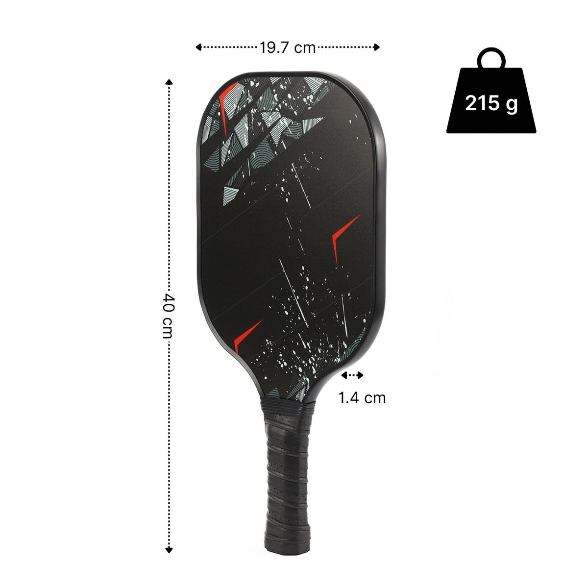 3-tlg. Set Pickleball-Schläger Racketsport-Schläger Padelschläger mit Bällen