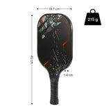 3-tlg. Set Pickleball-Schläger Racketsport-Schläger Padelschläger mit Bällen