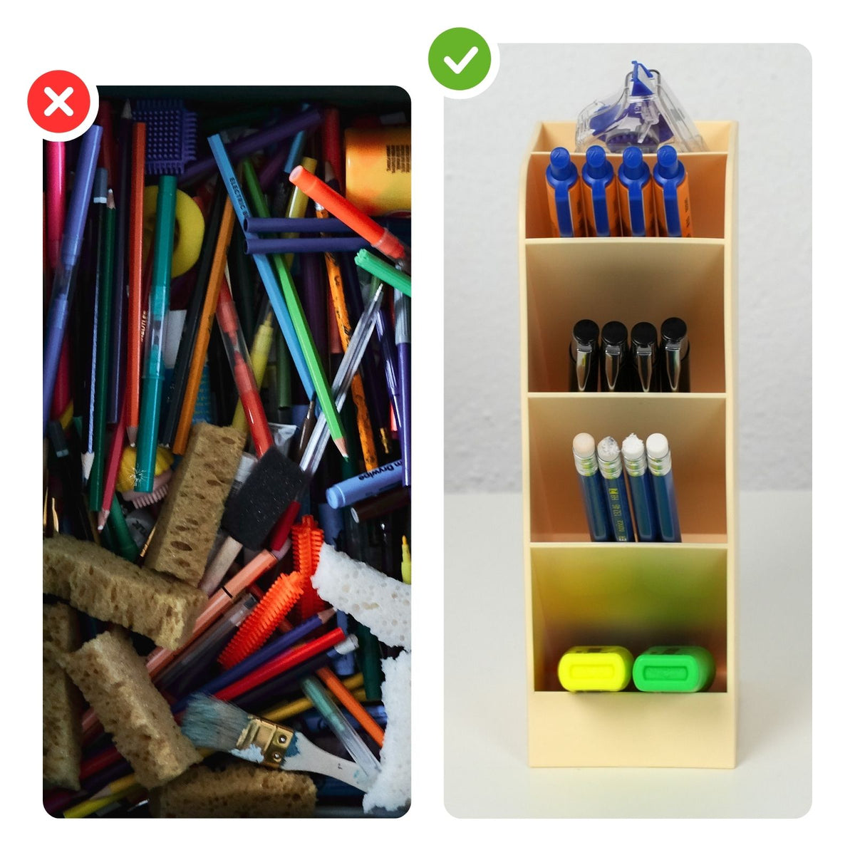 Schreibtisch-Organizer Stiftebox Pen Desk-Organizer Stiftaufbewahrung Bürotisch-Stifthalter