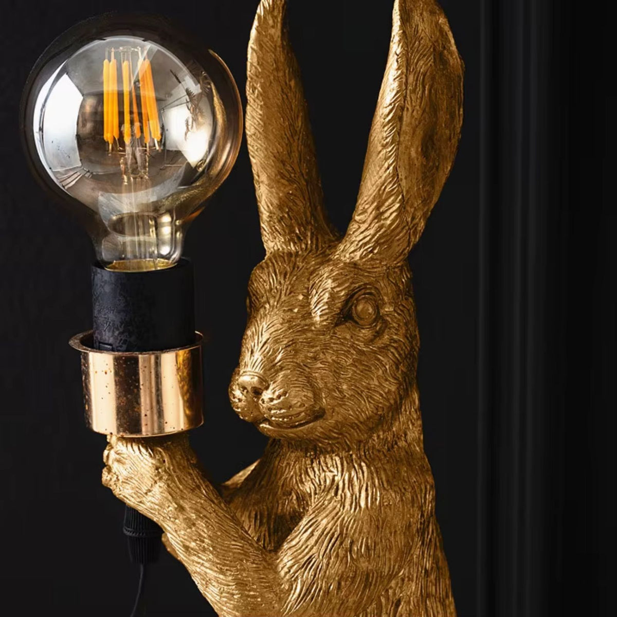 Hasenlampe Nachttischlampe Tiermotiv-Beleuchtung Hasen-Dekoleuchte