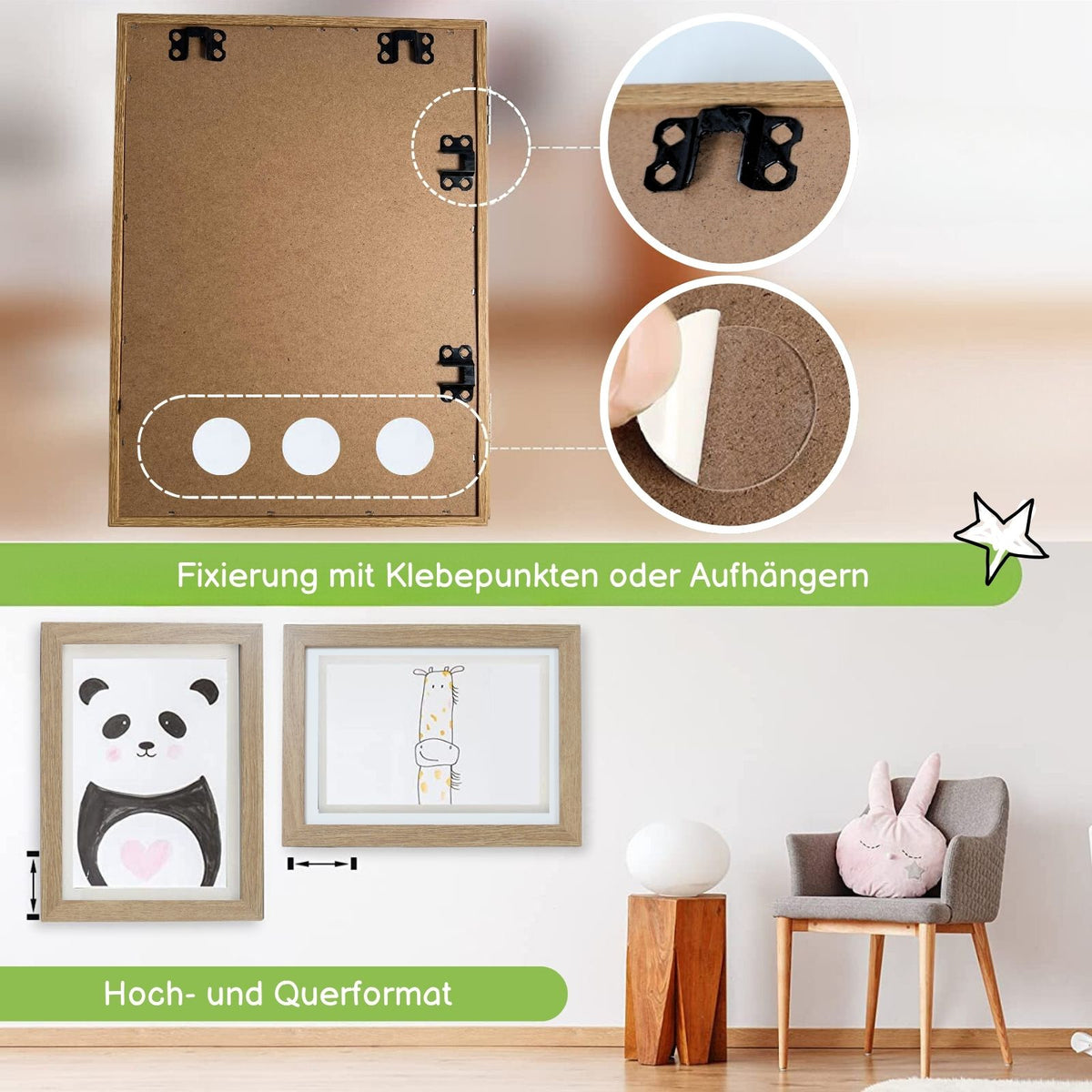 Wandrahmen Flip Fotorahmen Bilderrahmen A4 Kunstrahmen Bildhalter