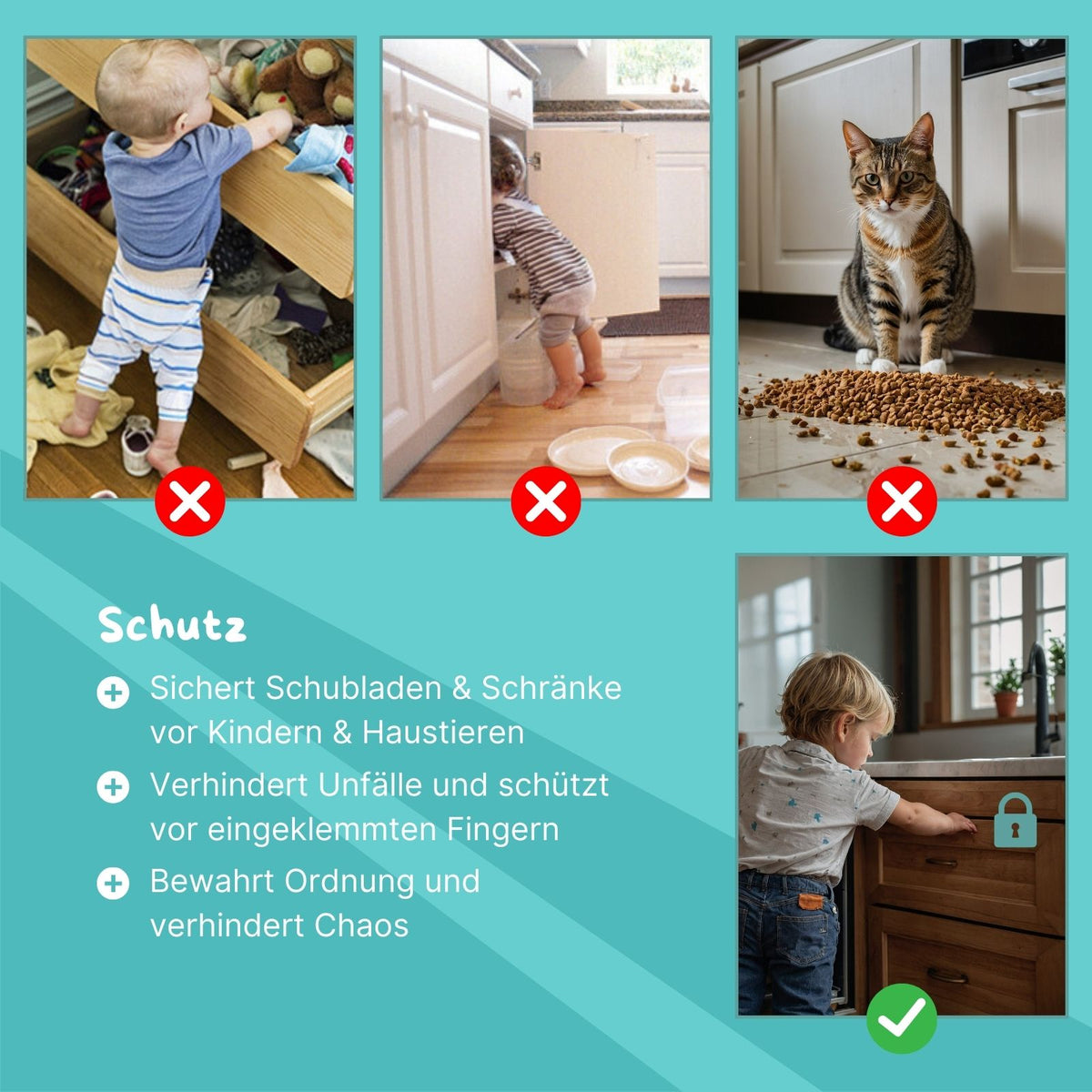 Multi-Sicherung  Kindersicherung Schranksicherung