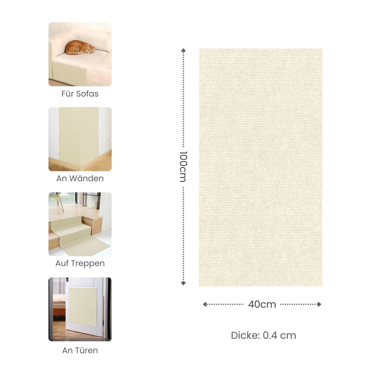 Klettermatte für Katzen Kratzmatte Kratzwand Kratzschutz Kratzbrett