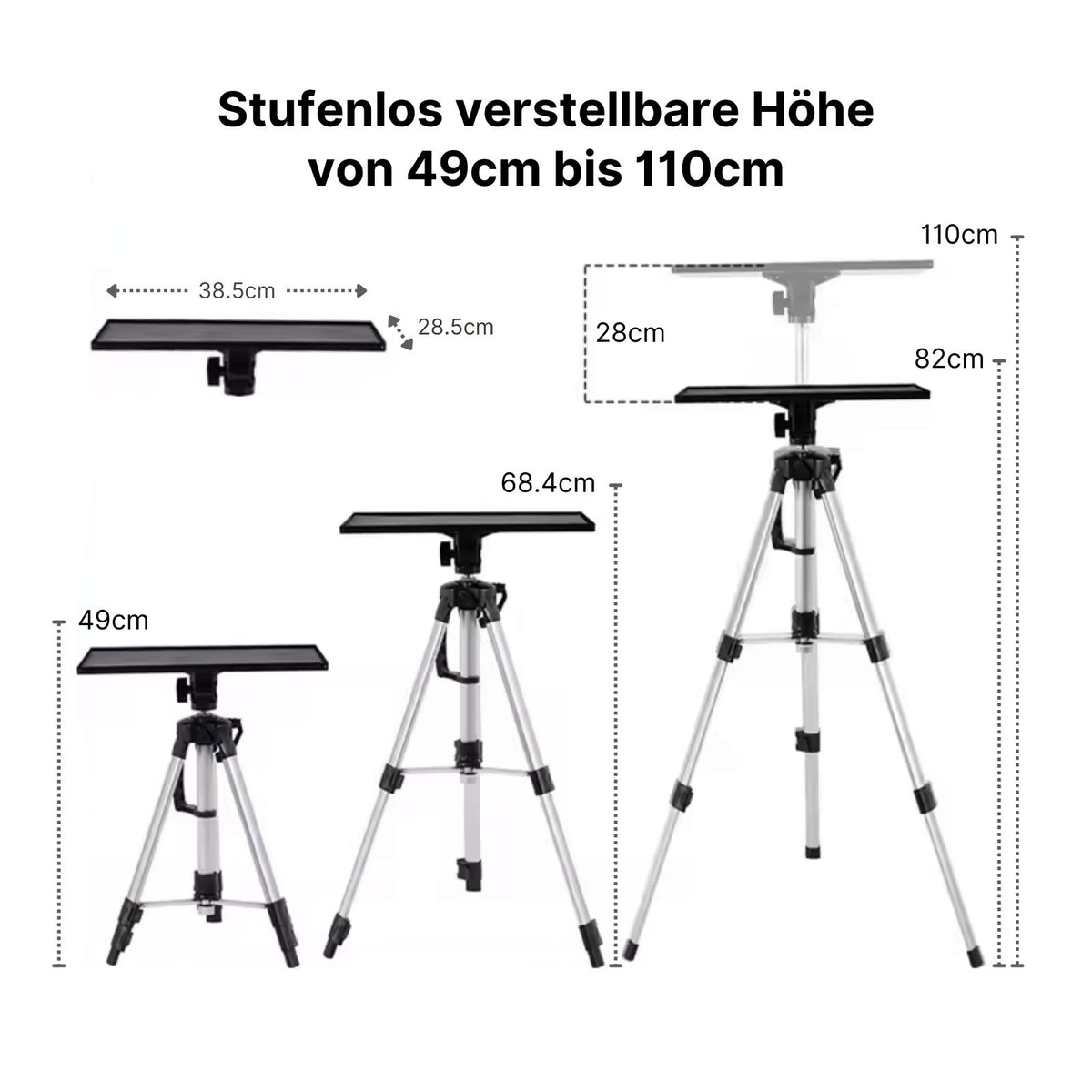 Projektorständer Beamerhalterung Teleskopstativ Laptopständer