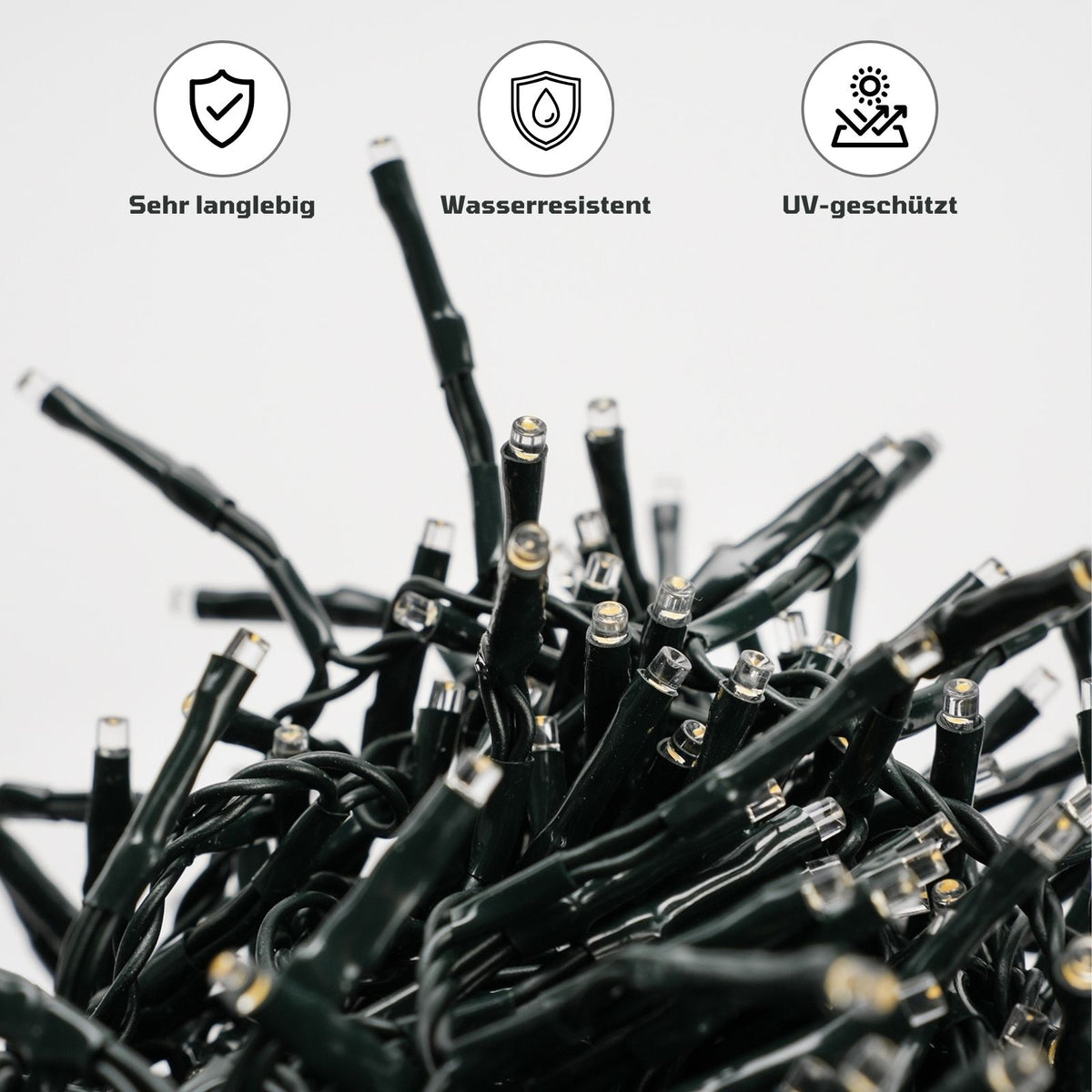 LED Lichterkette 10m Cluster-Lichterkette Weihnachtsbeleuchtung