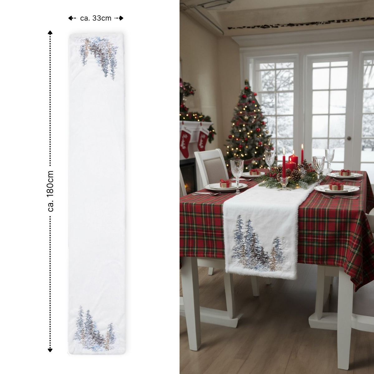 Tischläufer Tischdeko  Deko-Läufer Tischdecke Tischband Weihnachtsdeko